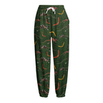 Aboriginal Boomerang And Kangaroo Print Fleece Lined Knit Pants