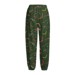 Aboriginal Boomerang And Kangaroo Print Fleece Lined Knit Pants