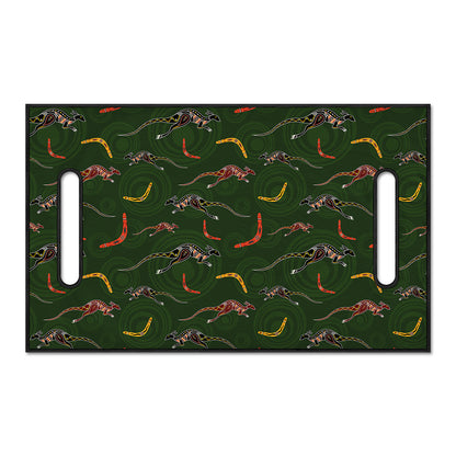 Aboriginal Boomerang And Kangaroo Print Golf Cart Seat Cover