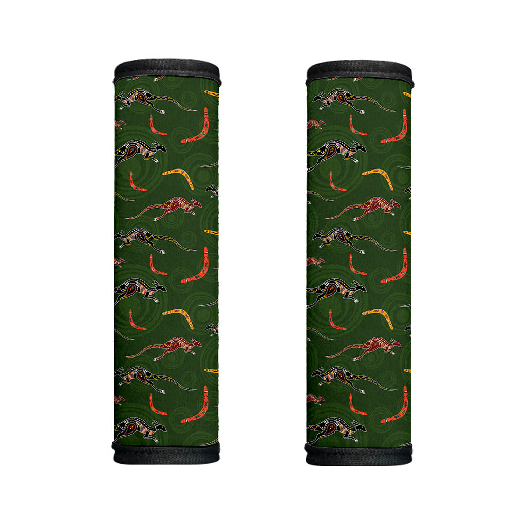 Aboriginal Boomerang And Kangaroo Print Handle Covers