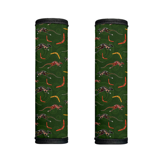 Aboriginal Boomerang And Kangaroo Print Handle Covers