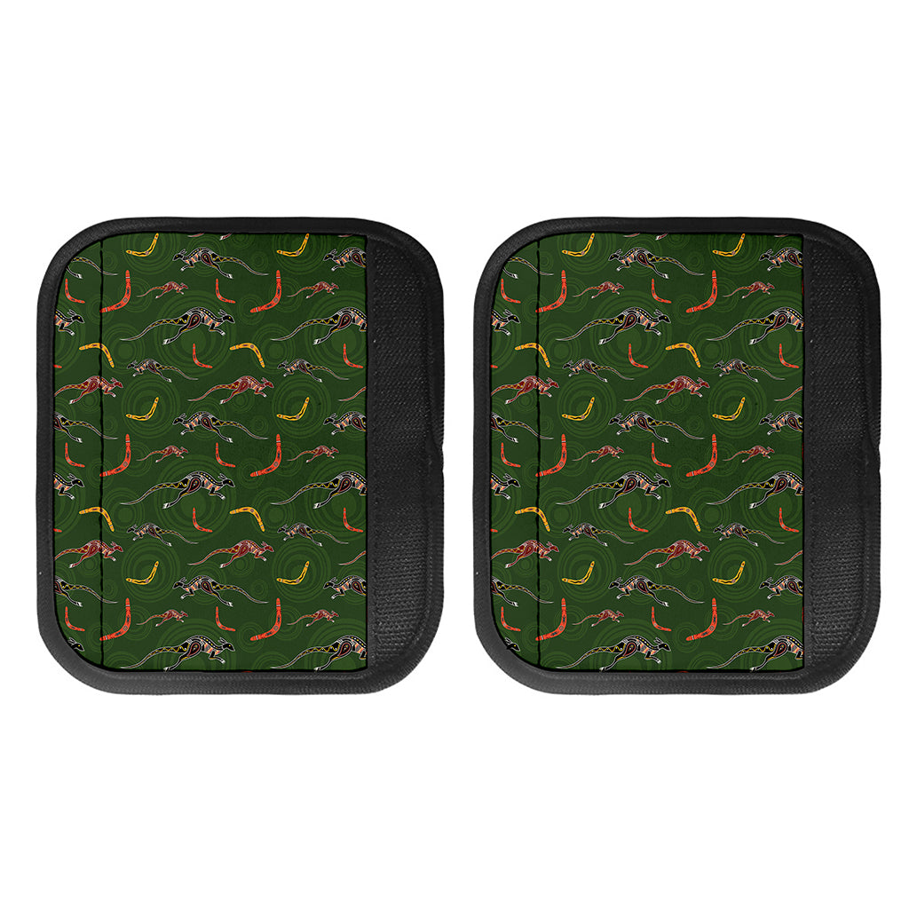 Aboriginal Boomerang And Kangaroo Print Handle Covers
