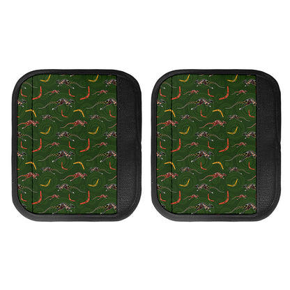 Aboriginal Boomerang And Kangaroo Print Handle Covers