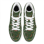 Aboriginal Boomerang And Kangaroo Print High Top Leather Sneakers