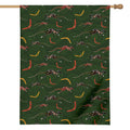 Aboriginal Boomerang And Kangaroo Print House Flag