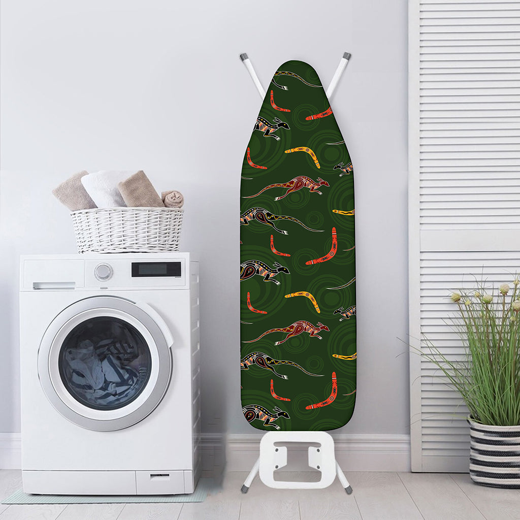 Aboriginal Boomerang And Kangaroo Print Ironing Board Cover