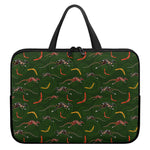 Aboriginal Boomerang And Kangaroo Print Laptop Sleeve With Handle