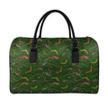 Aboriginal Boomerang And Kangaroo Print Leather Duffel Bag