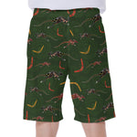 Aboriginal Boomerang And Kangaroo Print Men's Beach Shorts