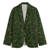 Aboriginal Boomerang And Kangaroo Print Men's Cotton Blazer