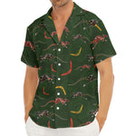 Aboriginal Boomerang And Kangaroo Print Men's Deep V-Neck Shirt