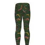 Aboriginal Boomerang And Kangaroo Print Men's leggings