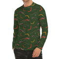 Aboriginal Boomerang And Kangaroo Print Men's Long Sleeve Rash Guard