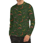 Aboriginal Boomerang And Kangaroo Print Men's Long Sleeve Rash Guard
