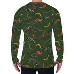 Aboriginal Boomerang And Kangaroo Print Men's Long Sleeve T-Shirt