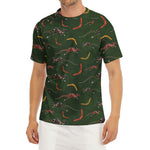 Aboriginal Boomerang And Kangaroo Print Men's Short Sleeve Rash Guard