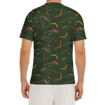 Aboriginal Boomerang And Kangaroo Print Men's Short Sleeve Rash Guard