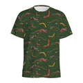 Aboriginal Boomerang And Kangaroo Print Men's Athletic T-Shirt