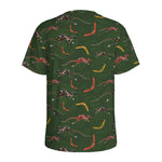 Aboriginal Boomerang And Kangaroo Print Men's Sports T-Shirt