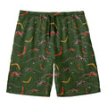 Aboriginal Boomerang And Kangaroo Print Men's Swim Trunks