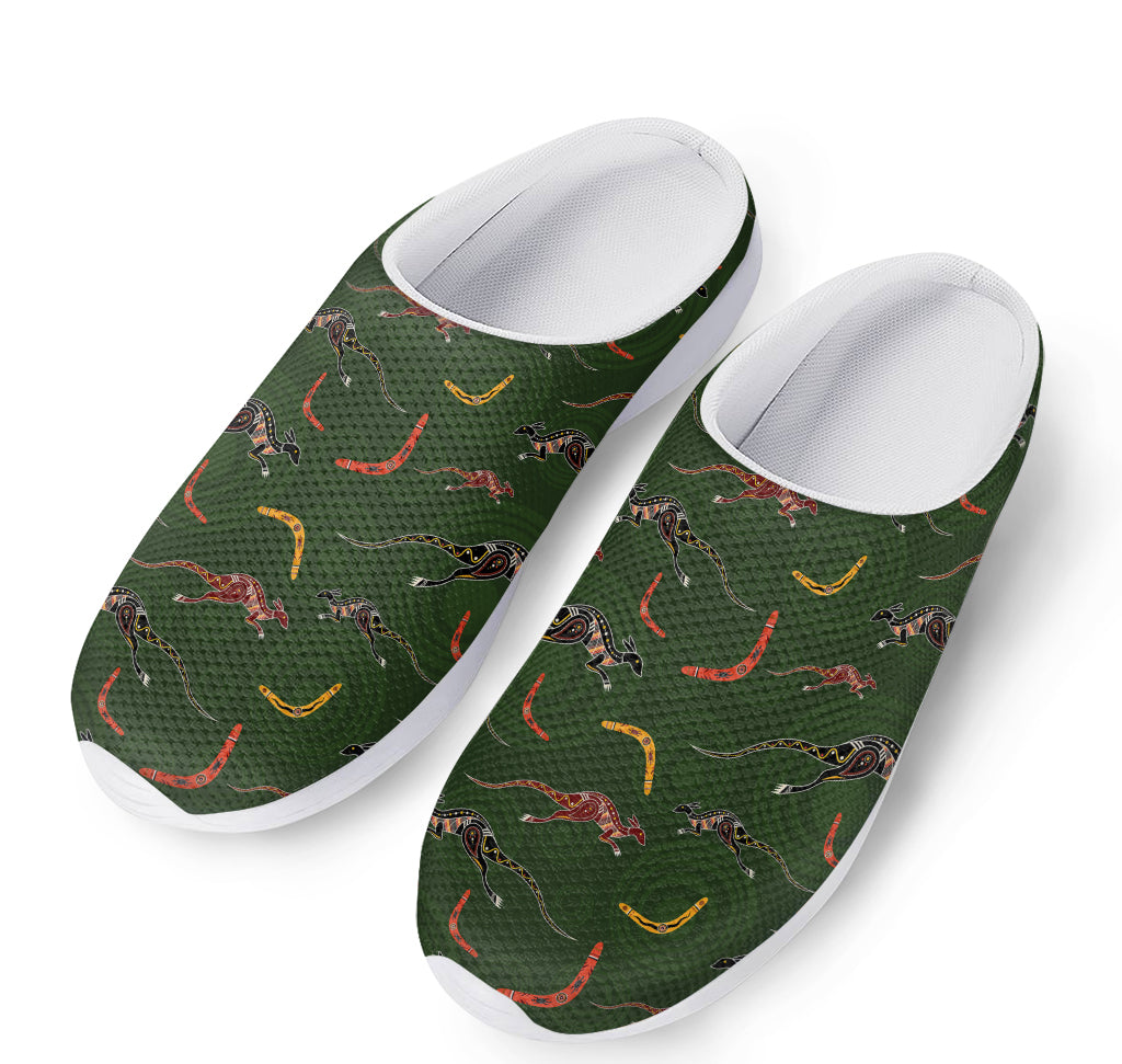 Aboriginal Boomerang And Kangaroo Print Mesh Casual Shoes