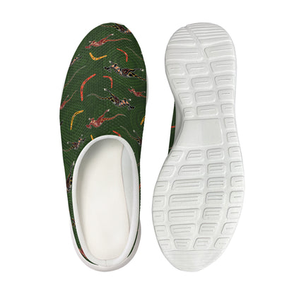 Aboriginal Boomerang And Kangaroo Print Mesh Casual Shoes