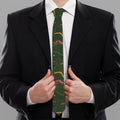 Aboriginal Boomerang And Kangaroo Print Necktie