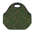 Aboriginal Boomerang And Kangaroo Print Neoprene Lunch Bag