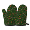 Aboriginal Boomerang And Kangaroo Print Oven Mitts