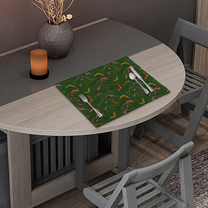 Aboriginal Boomerang And Kangaroo Print Placemat