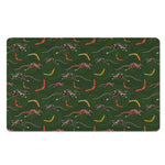 Aboriginal Boomerang And Kangaroo Print Polyester Doormat