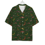 Aboriginal Boomerang And Kangaroo Print Rayon Hawaiian Shirt