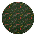 Aboriginal Boomerang And Kangaroo Print Round Blanket