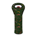 Aboriginal Boomerang And Kangaroo Print Single Neoprene Wine Tote