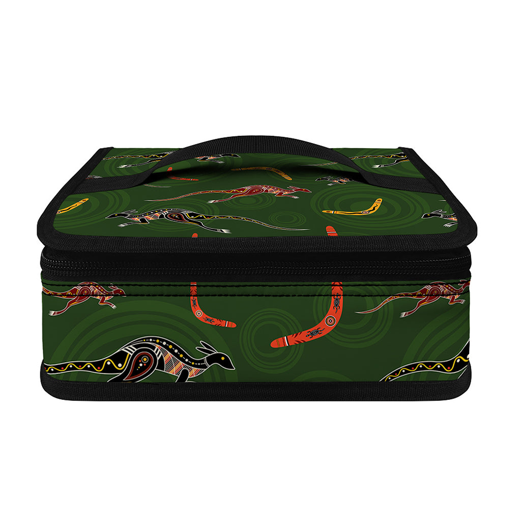 Aboriginal Boomerang And Kangaroo Print Small Lunch Bag