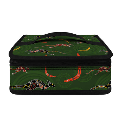 Aboriginal Boomerang And Kangaroo Print Small Lunch Bag