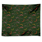 Aboriginal Boomerang And Kangaroo Print Tapestry
