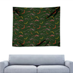 Aboriginal Boomerang And Kangaroo Print Tapestry