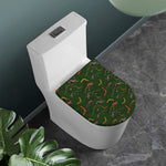Aboriginal Boomerang And Kangaroo Print Toilet Lid Cover