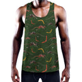 Aboriginal Boomerang And Kangaroo Print Men's Workout Tank Top