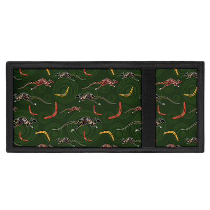 Aboriginal Boomerang And Kangaroo Print Trifold Wallet