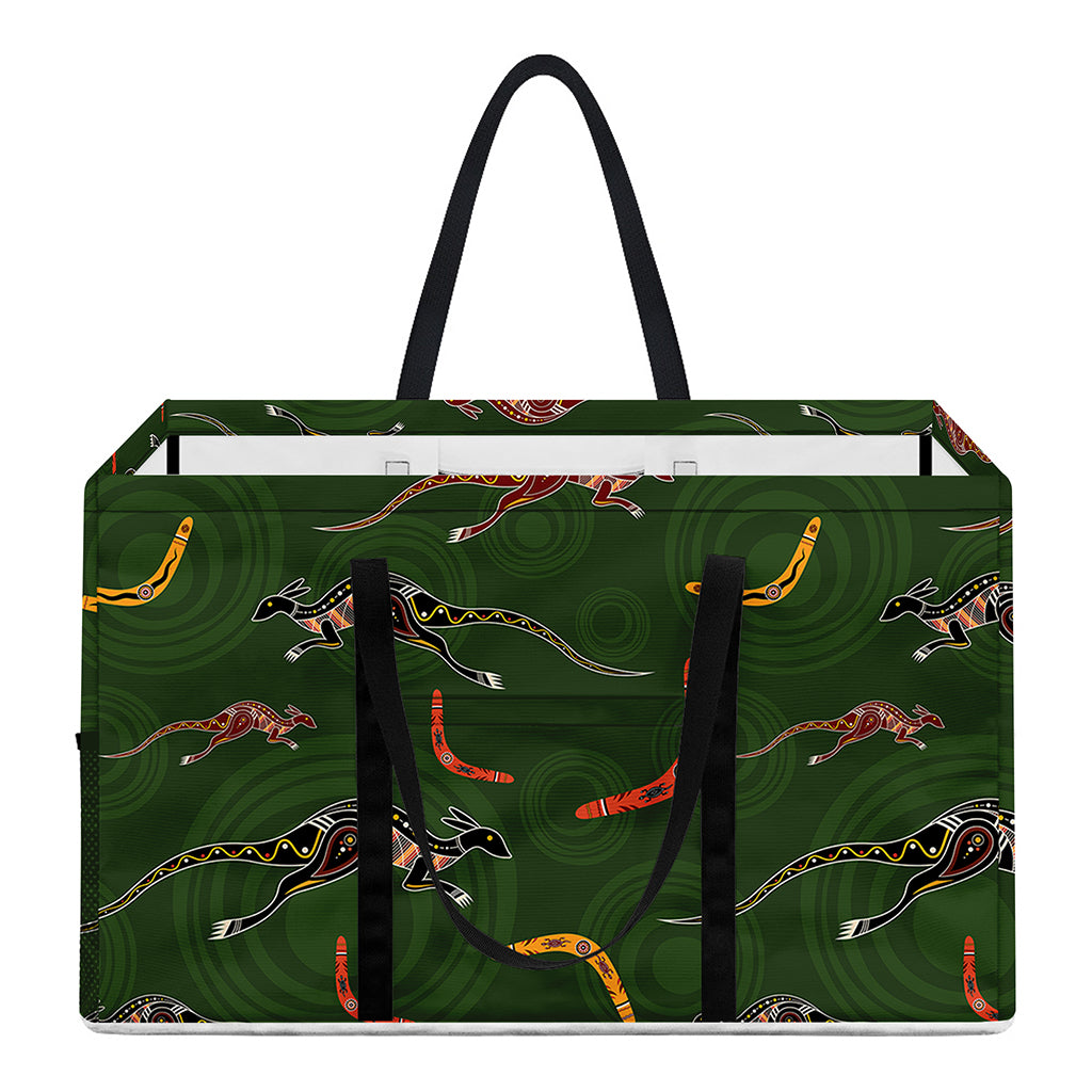 Aboriginal Boomerang And Kangaroo Print Utility Tote Bag