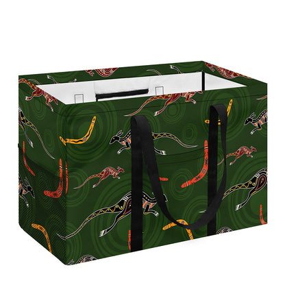 Aboriginal Boomerang And Kangaroo Print Utility Tote Bag