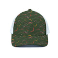 Aboriginal Boomerang And Kangaroo Print White Mesh Trucker Hat