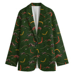 Aboriginal Boomerang And Kangaroo Print Women's Blazer