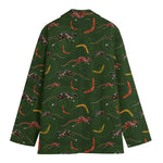 Aboriginal Boomerang And Kangaroo Print Women's Blazer
