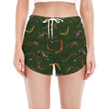 Aboriginal Boomerang And Kangaroo Print Women's Split Running Shorts
