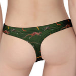 Aboriginal Boomerang And Kangaroo Print Women's Thong