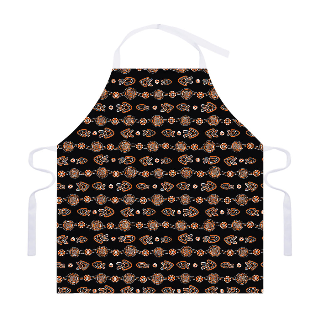 Aboriginal Boomerang Pattern Print Adjustable Apron