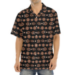 Aboriginal Boomerang Pattern Print Aloha Shirt